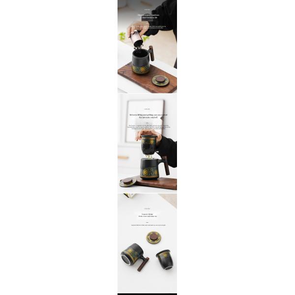 Ceramic Porcelain Coffee Cup Custom Logo Gift Set With Pen Tea Set Notebook Design Style