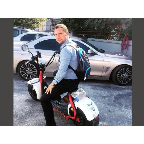 EcoRider 60V 12Ah chinese Lithium Battery Citycoco 2 Wheel Electric Scooter , 18 Inch Fat Tyre Electric Scooter