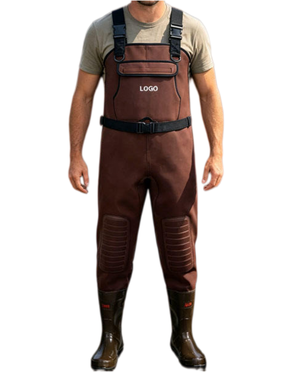 Abrasion Resistant Neoprene Waders Windproof Bootfoot Waders Durable For Outdoor Angling Hunting
