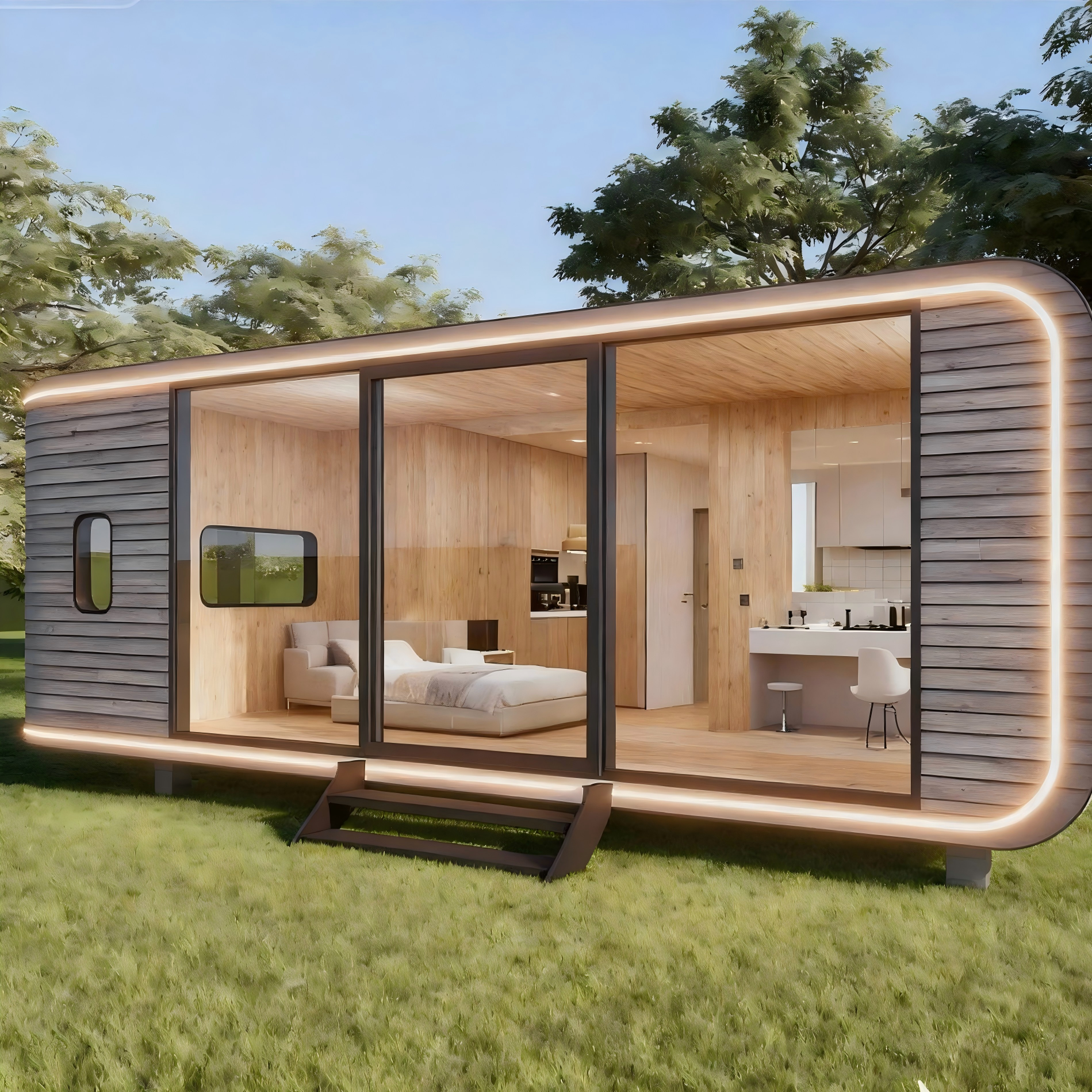 Hot Sale Modern  Prefab Houses Outdoor Tiny Mobile Office Pods for Hotels Villas Apple Cabins