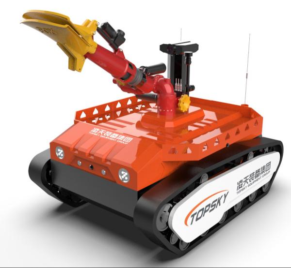 2500m Counter Terrorism Equipment Fire Brigade Robot 2h Continuous Walking