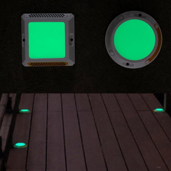 Plastic Self-luminescent Fluorescent Deck Lights Pathway Driveway Light Outdoor Garden Ground Lamp