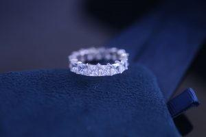 Emerald Sterling Silver Custom Jewelry Square Diamond Rings