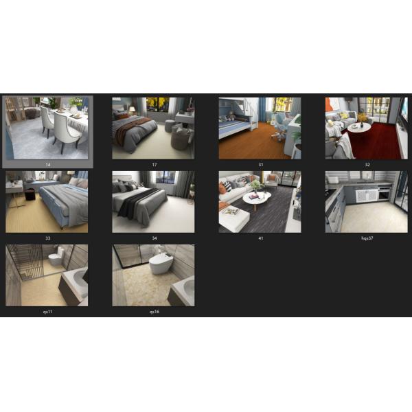 Floor Stickers for Removable Wood Flooring in Waterproof Bathroom