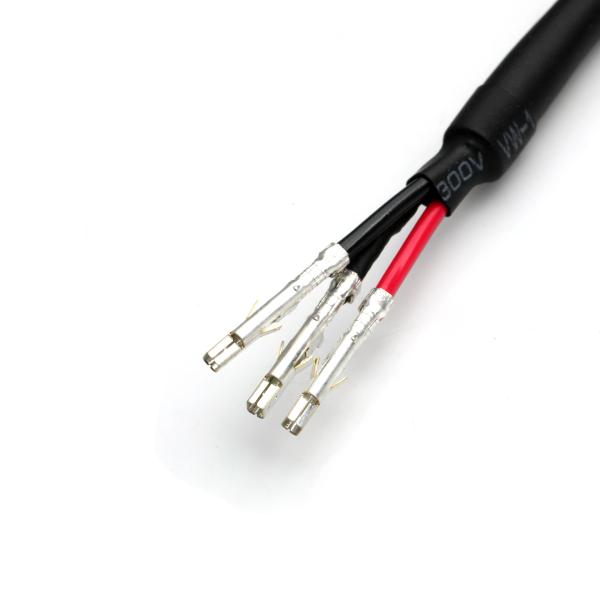20AWG 2-Conductor Shielded Power Cable with Female Crimp Terminals, RoHS