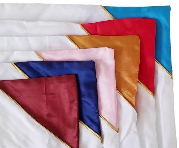 Colored Corner Golden Edge Blank Polyester Pillow Cases For Sublimation DIY Custom cushion cover sublimation