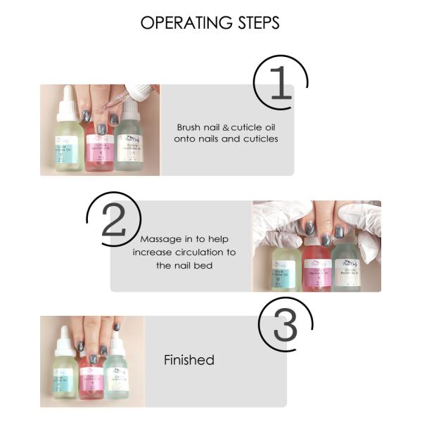 1 kg/5 kg d'huile de cuticule d'ongle en vrac Logo de l'huile de cuticule d'ongle parfumée personnalisée Cuticule d'huile de cuticule de fruits à kératine naturelle enrichie de parfum