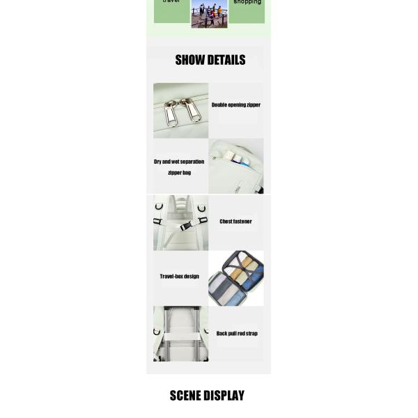 Women Waterproof Outdoor Sports Backpacks With USB Charging Port Shoe Compartment