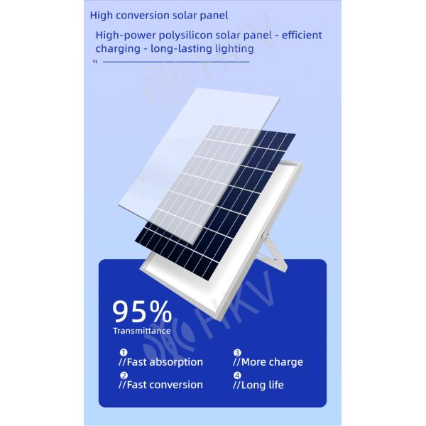 Solar Street Light Outdoor Courtyard Led Lamp Remote Control Waterproof Garden Light