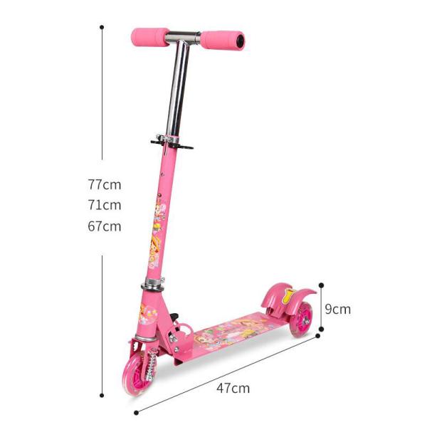 Foldable Kick Scooter for Kids Ages 3-12 Adjustable Height Max Load 200 LBS Portable