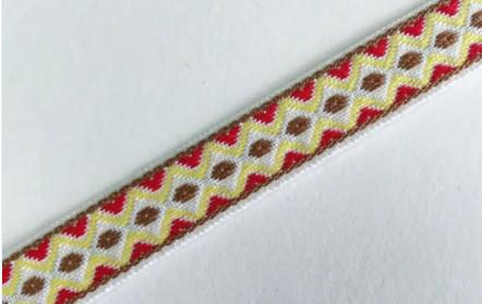 4 Bright Color Embroidered Vintage Jacquard Ribbon Trim