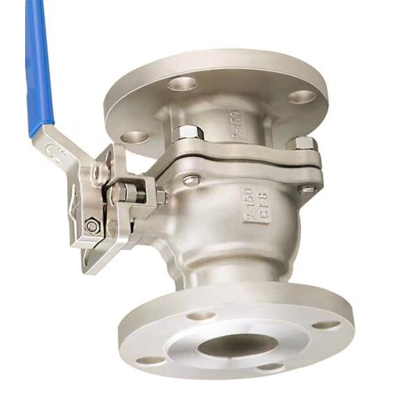 Válvula de bolas de alta presión accionada manual de dos piezas con brida de acero inoxidable