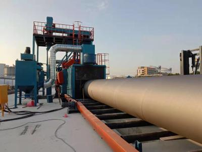 ODM Grit Blasting Steel Pipe And Tube Shot Casting Cleaning / Blasting Machine