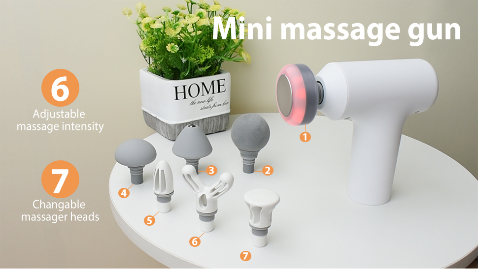 2025 Hot Mini Heat Deep Tissue Quiet Percussion Vibration Portable Massage Gun With Gift Box
