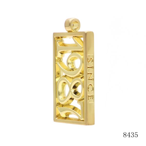 Garment Shoes Accessories Metal Charm Tags Hollow Out Metal Hang Tag Custom Logo Metal Label Tag
