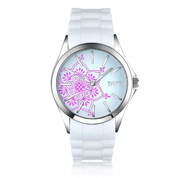 Montre de sports de silicone du Japon Movt avec la bande interchangeable multicolore