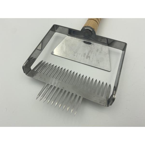 Двойник нержавеющей стали 23 игл возглавил мед Uncapping вилка с деревянной ручкой