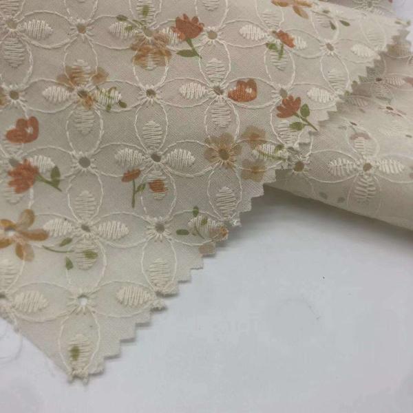 Fabric Embroidery Cotton Material For Garment And Home Textile M04-LK007