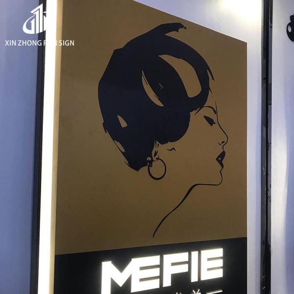 Hot Selling Storefront Display High Quality Stainless Steel Hollow Out LED Light Box