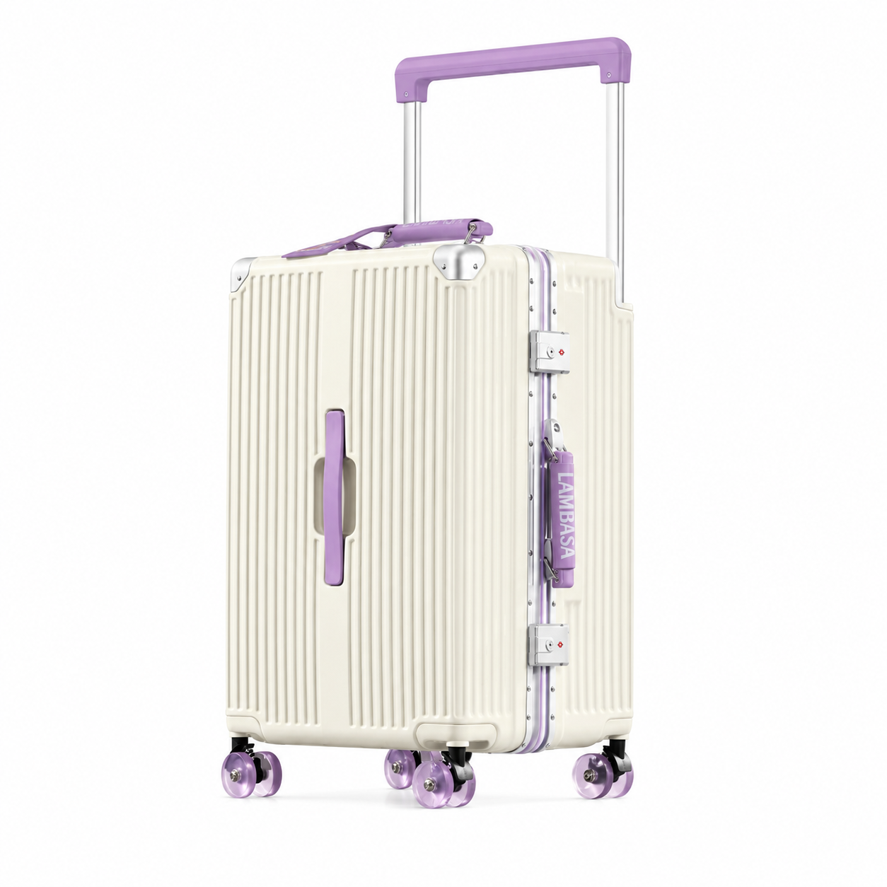 5-Wheel Wide-Handle Crystal Spinner Suitcase