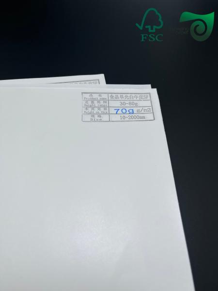 Premium Food Grade Bleached Wrapping Board High Stiffness Single  Side Coated For Packing FSC