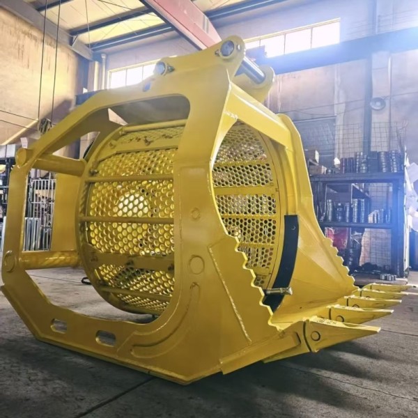 CAT E330 Excavator Rotary Screening Bucket Hydraulic Rotating Sieve Bucket