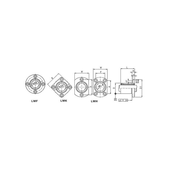 LMF6UU Linear Motion Bearings Round Flanged Bushing 6mm × 12mm × 19mm