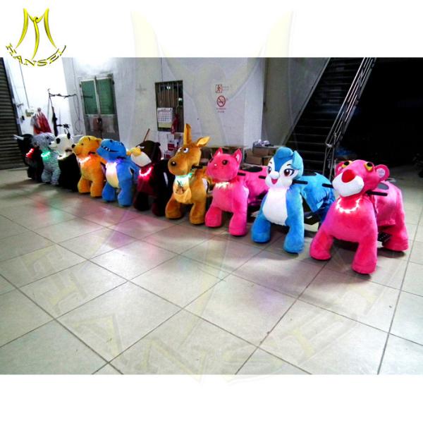 Hansel unicorn motorized plush animal rohs standard luck cow electric motorized scooter with motorized riding toys