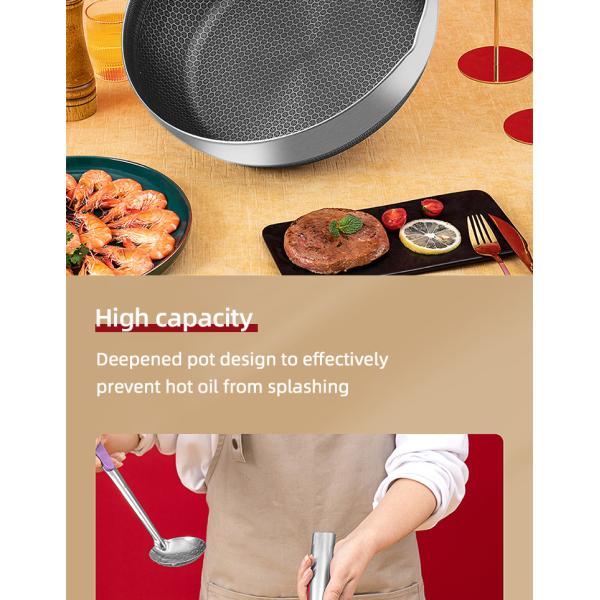 Good Quality Triply Stainless Steel Cooking Pan Induction Cooker Fry Pan Nonstick Frying Pans