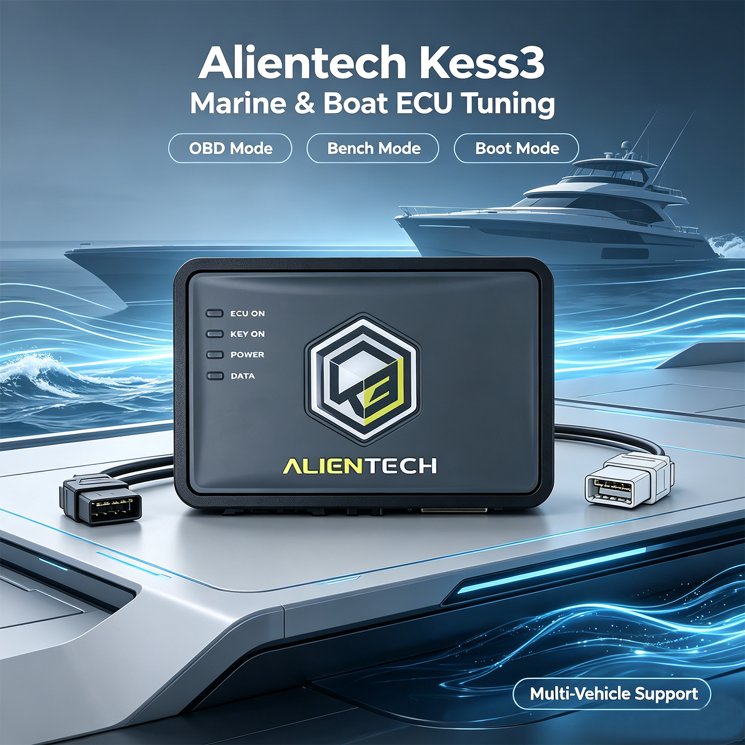 Alientech KESS3 Marine PWC ECU Chip Tuning Tool with 10x Processing Speed Auto Checksum Correction and Multi-Mode Operation