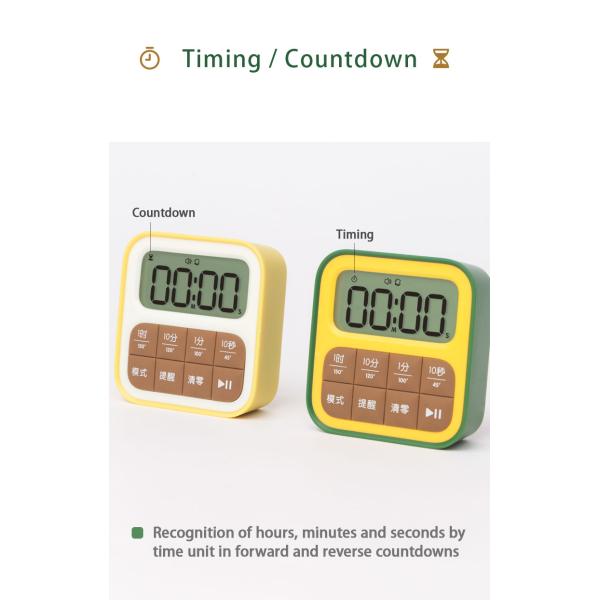 Factory Direct Sale Cube Fruit Timer Desk-Mounted Fashion Table Clock For Bedroom