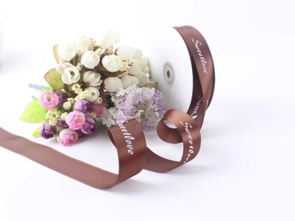 Custom Printing Silk Ribbon For Gift Package Christmas  Ribbon Spool