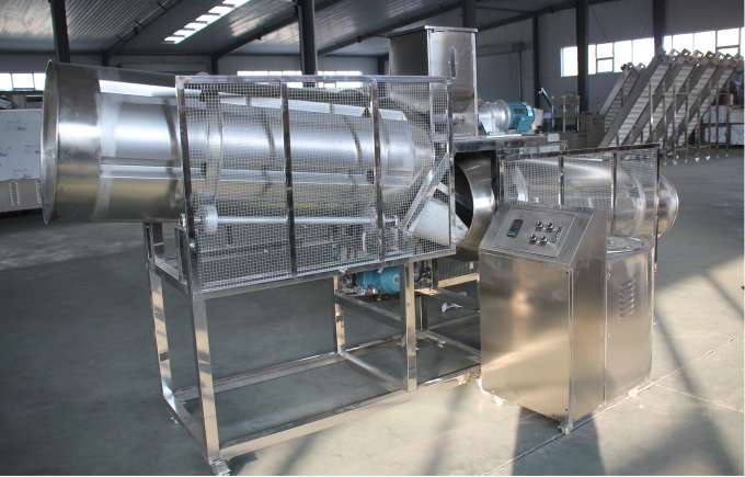 Corn Puff Snack Food Extruder Machine Double Screw Stainless Steel