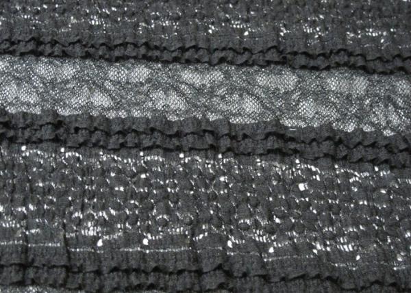 Shrink-Resistant Underwear Stretch Lace Fabric Black 130cm Width CY-LW0182