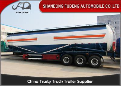 65cbm Bulk 3 Axles 80 Ton Silo Bulk Cement Tanker Trailer With Double Cabins