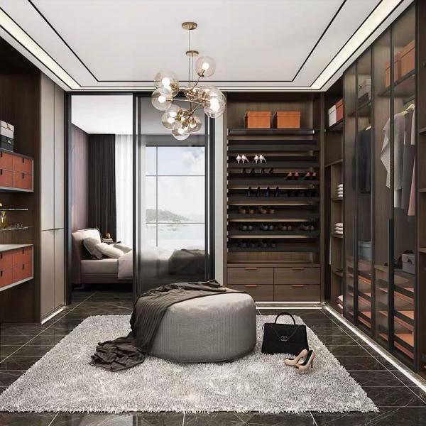 MC WORLD High End Modern Fitted PVC Modern Walk In Wardrobe Robe Cupboards MDF Ready Made
