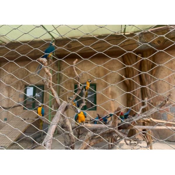 SS316 2.2mm Stainless Steel Wire Rope Mesh Net For Aviary And Balcony netting