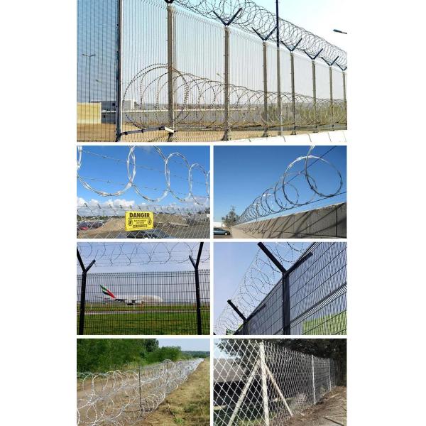 Нержавеющая сталь горячо оцинкованный Concertina бритва лезвие колючей проволоки