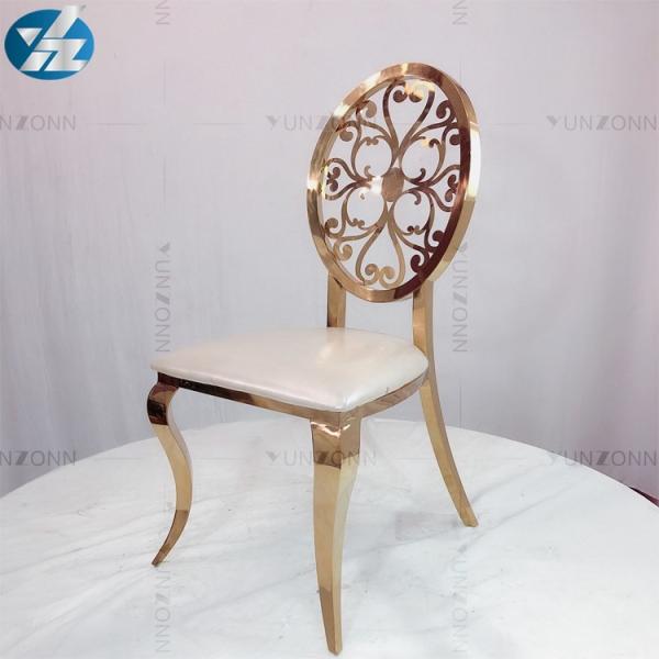 Round chair delicate design gold dining chairs