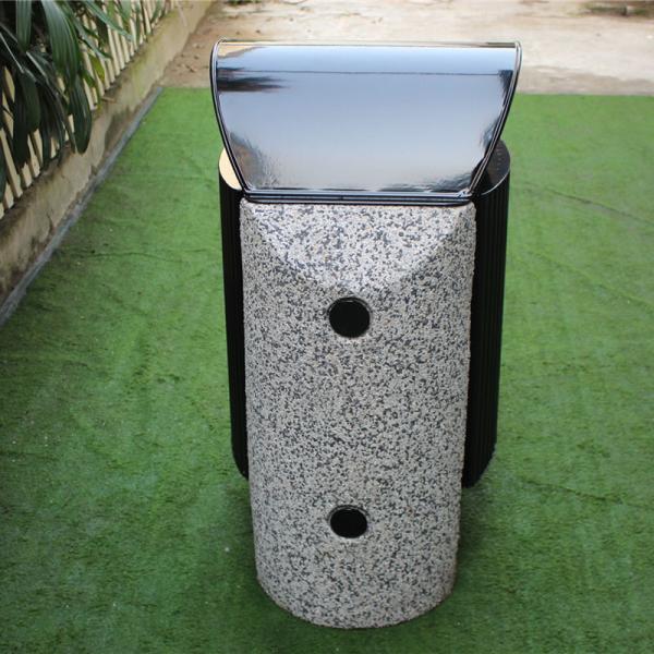 50 Litre Outside Outdoor Patio Trash Can With Sanding Zinc Spraying Finish