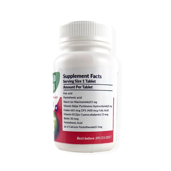Customized Super B Complex Vitamins With Biotin Folic Acid 120 Tablets/Bottle