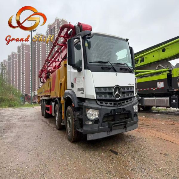 Used 2020 SY 62m Concrete Pump Truck with 61.1m Vertical Reach 180 m³/h Output on Mercedes-Benz Chassis