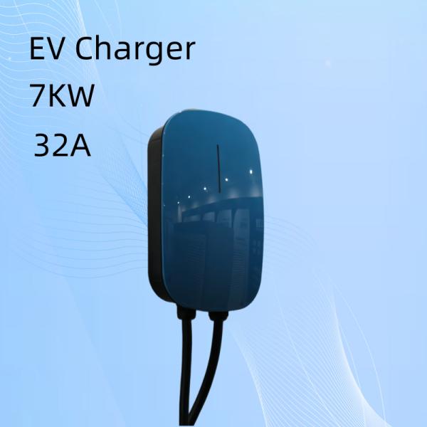 7kW 32A Wall-mounted EV Charger with Type 2 IEC 62196-2 Interface and CE Certified for VinFast Cars