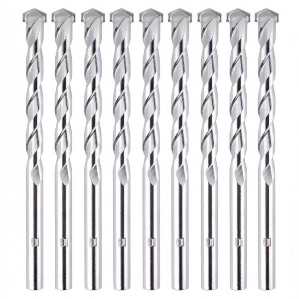 Nickel Plated Masonry Drill Bits 3 - 12mm Tungsten Drill Bit Set Corrosion Resistant