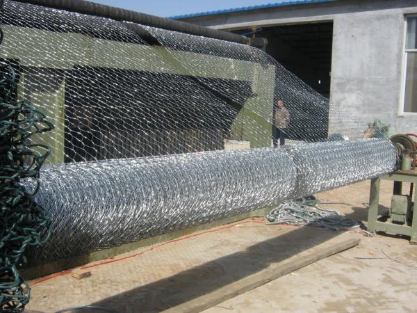 PVC Coated Gabion Basket Mesh With 2.2mm - 3.4mm Lacing Wire