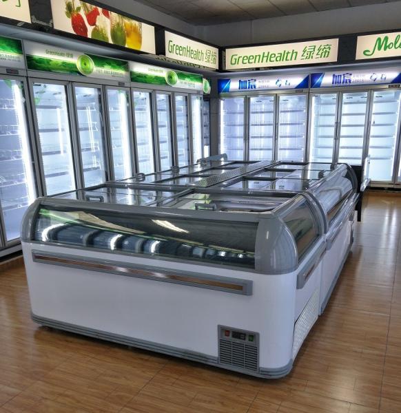 1,9 medidores de congelador comercial da exposição para o alimento congelado 2100*890*890mm