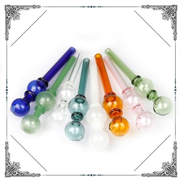 Hand Blown Smoking Burning Tube Borosilicate Glass Bong Minted Color