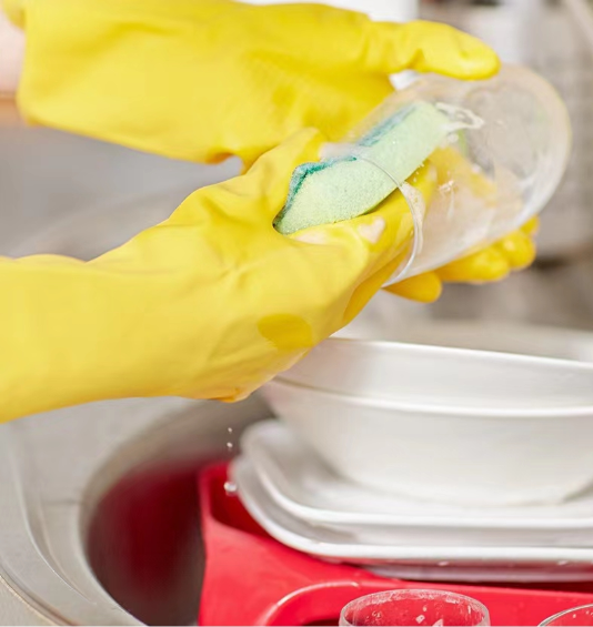 30-32cm Chemical Resistant Latex Gloves Thickening Industrial Latex Glove