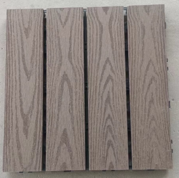 3D Embossed Plastic Wood Deck Tiles Match Real Wood Texture