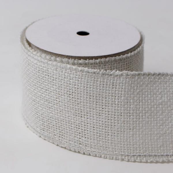 63mm Red Wire Burlap Ribbon for Christmas Party Decorations and Favors